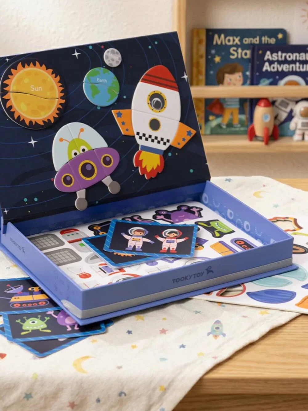 NEW Montessori Magnetic Space Puzzle STEM Travel Toy Kids Learning Game